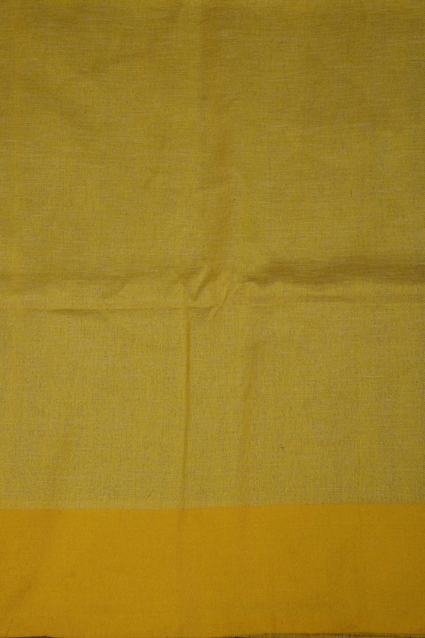 Pure Linen Saree with Tassles - Grey & Yellow