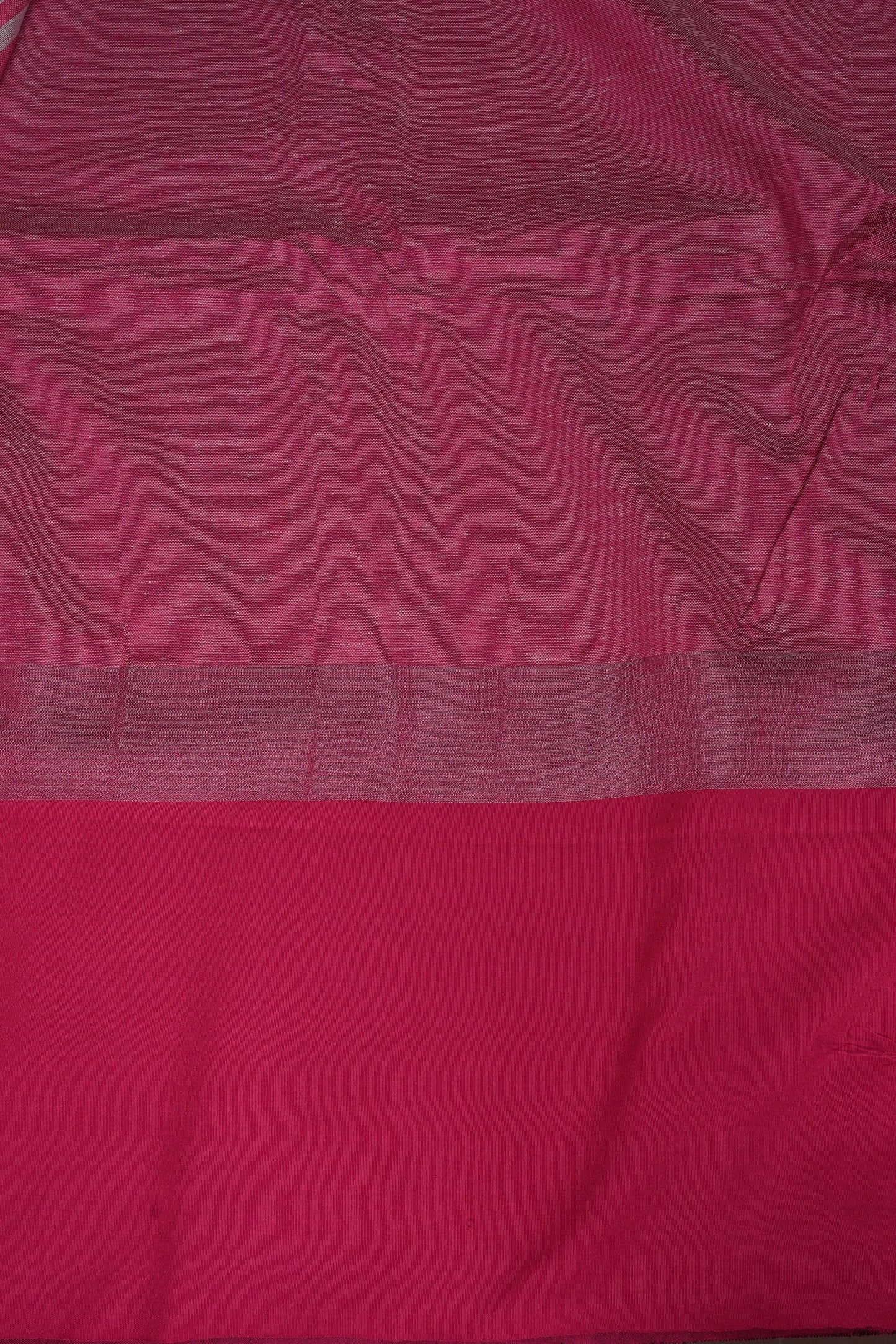 Pure Linen Saree with Tassles - Grey & Pink