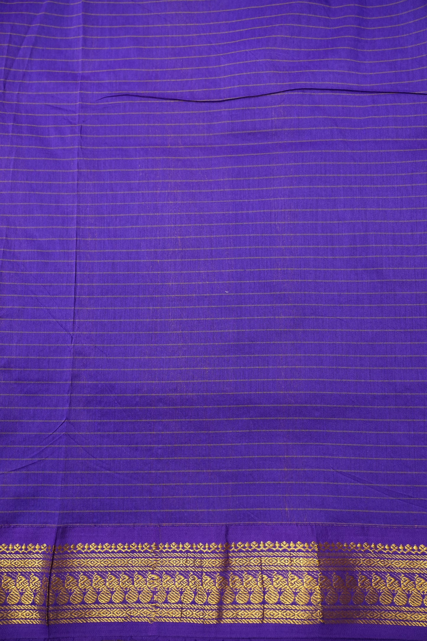 Checkered Kalyani Cotton Silk Saree - Purple