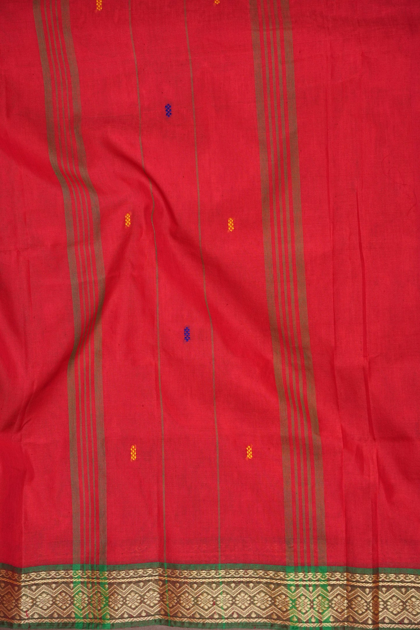 Soft Cotton Saree - Red