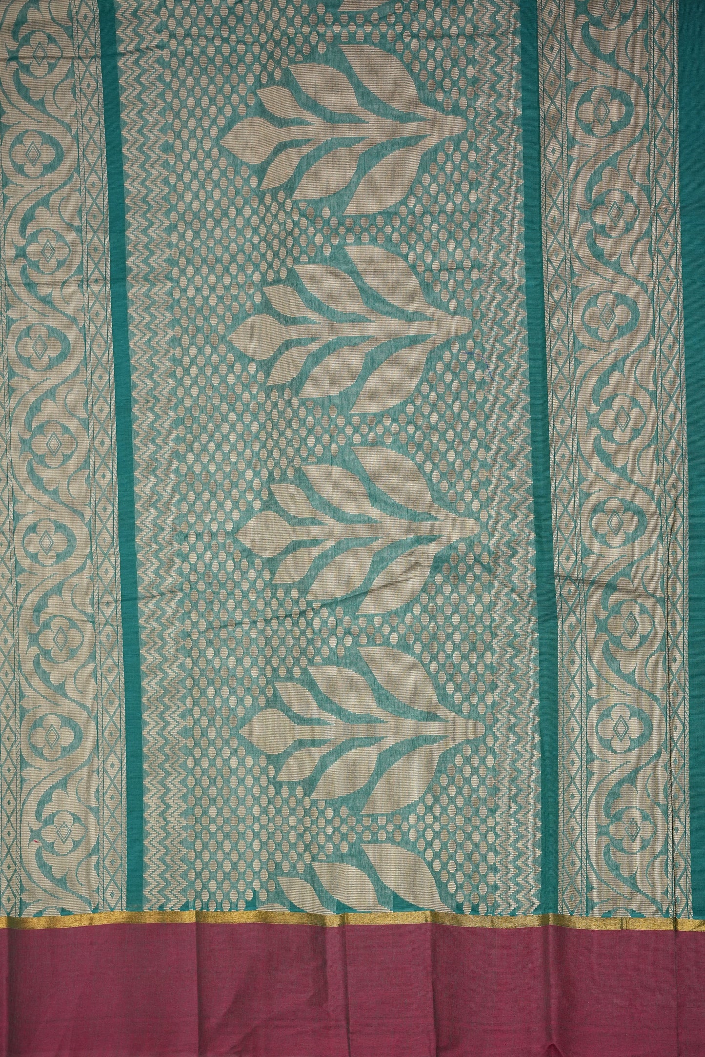 Chettinad Cotton Saree - Rama Green
