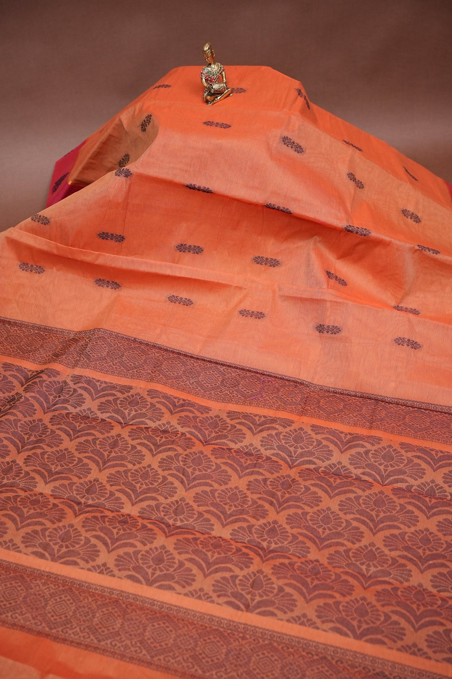 Chettinad Cotton Saree - Orange