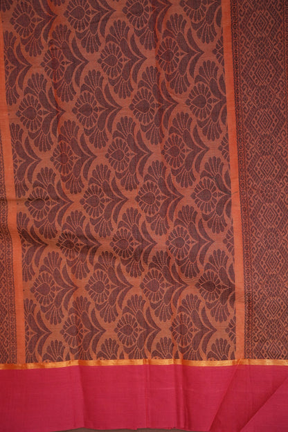 Chettinad Cotton Saree - Orange
