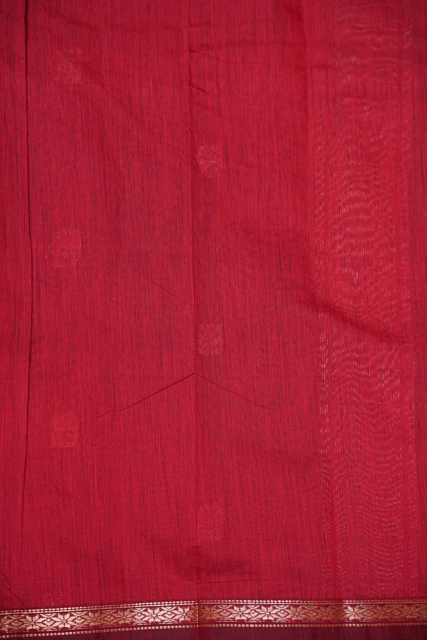 Maheshwari Silk Cotton Saree | Coffee with Red