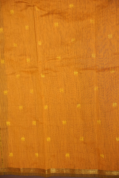 Maheshwari Silk Cotton Saree - Green and Mustard