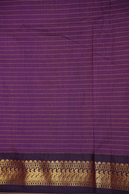 Checkered Kalyani Cotton Silk Saree - Orange