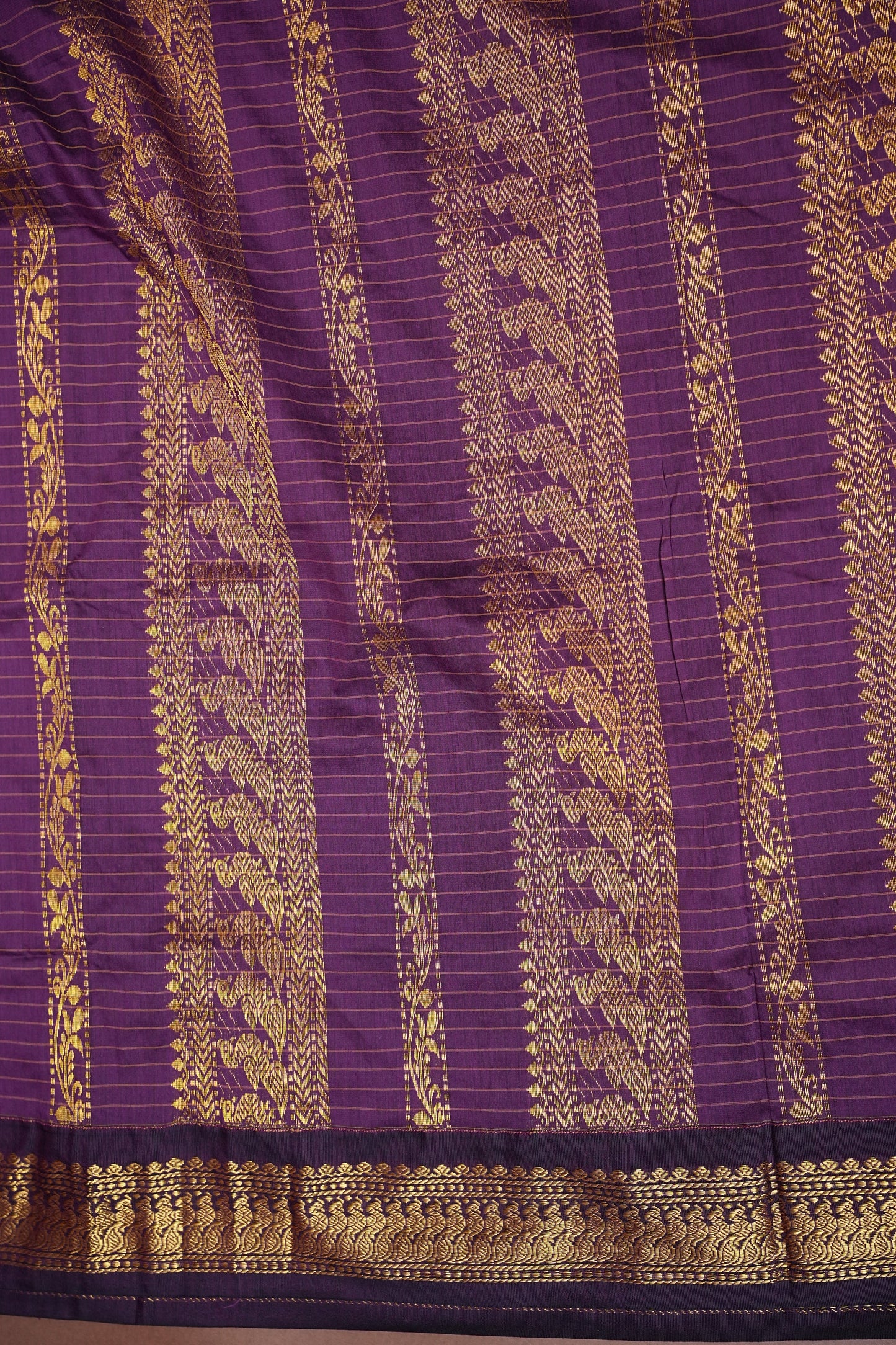 Checkered Kalyani Cotton Silk Saree - Red
