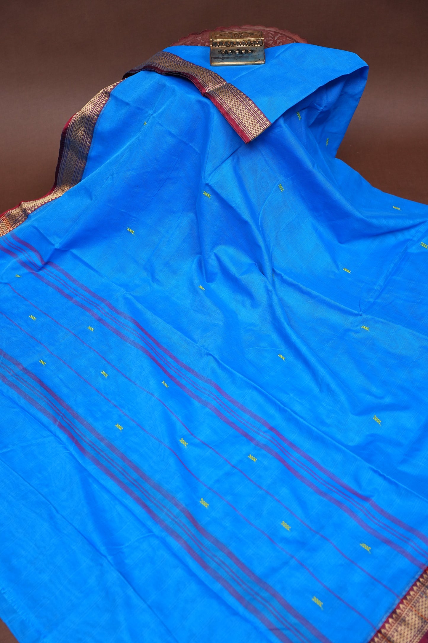 Soft Chettinad Cotton Saree - Blue