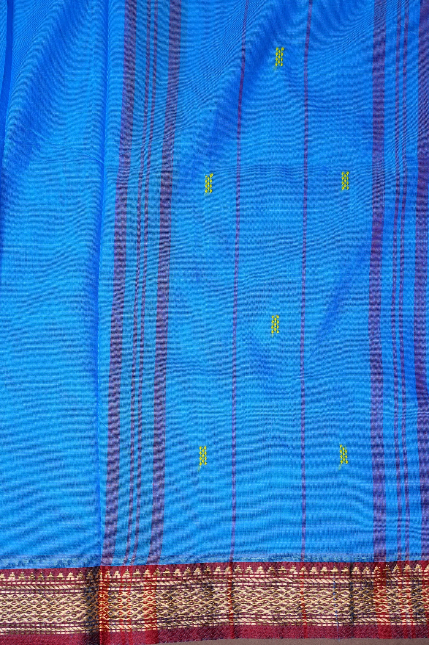Soft Chettinad Cotton Saree - Blue