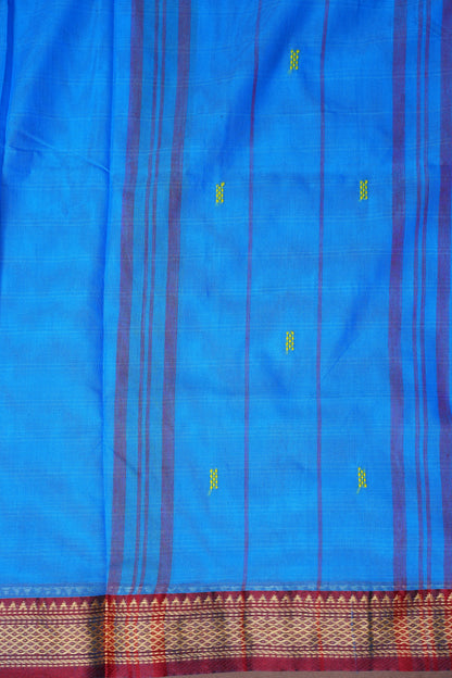 Soft Chettinad Cotton Saree - Blue