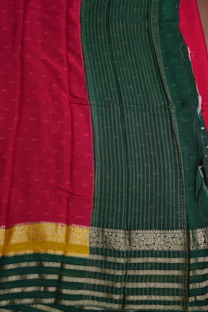 Georgette Crepe Sarees - Rani Pink