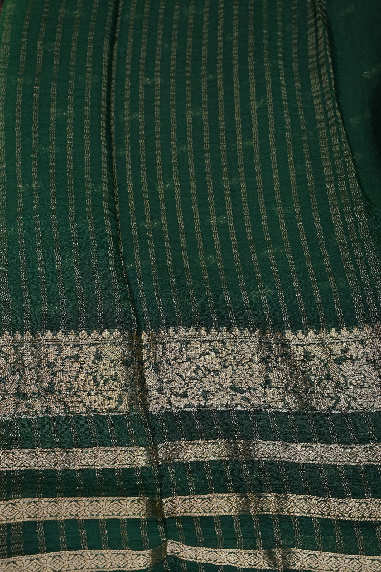 Georgette Crepe Sarees - Rani Pink