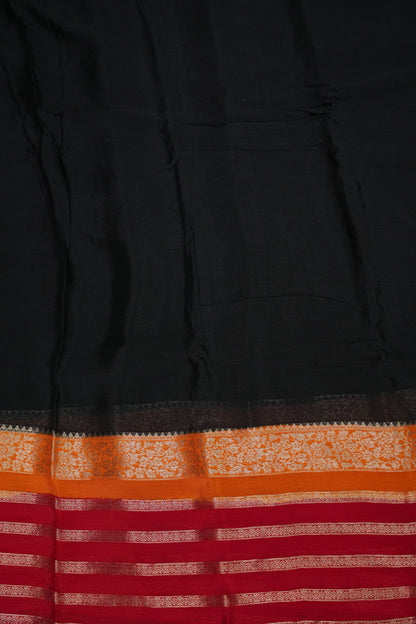 Georgette Crepe Sarees - Black