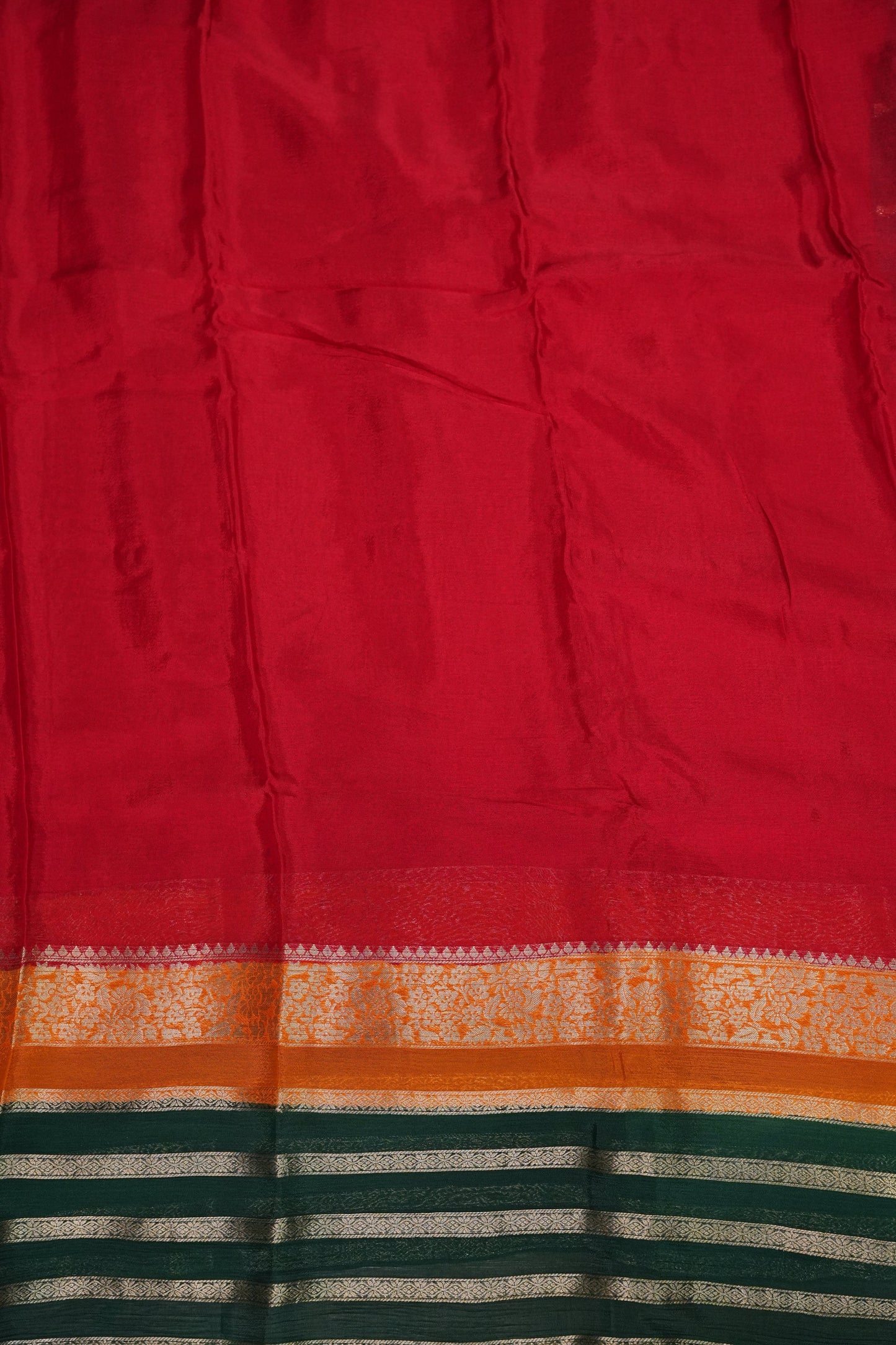 Georgette Crepe Sarees - Deep Red