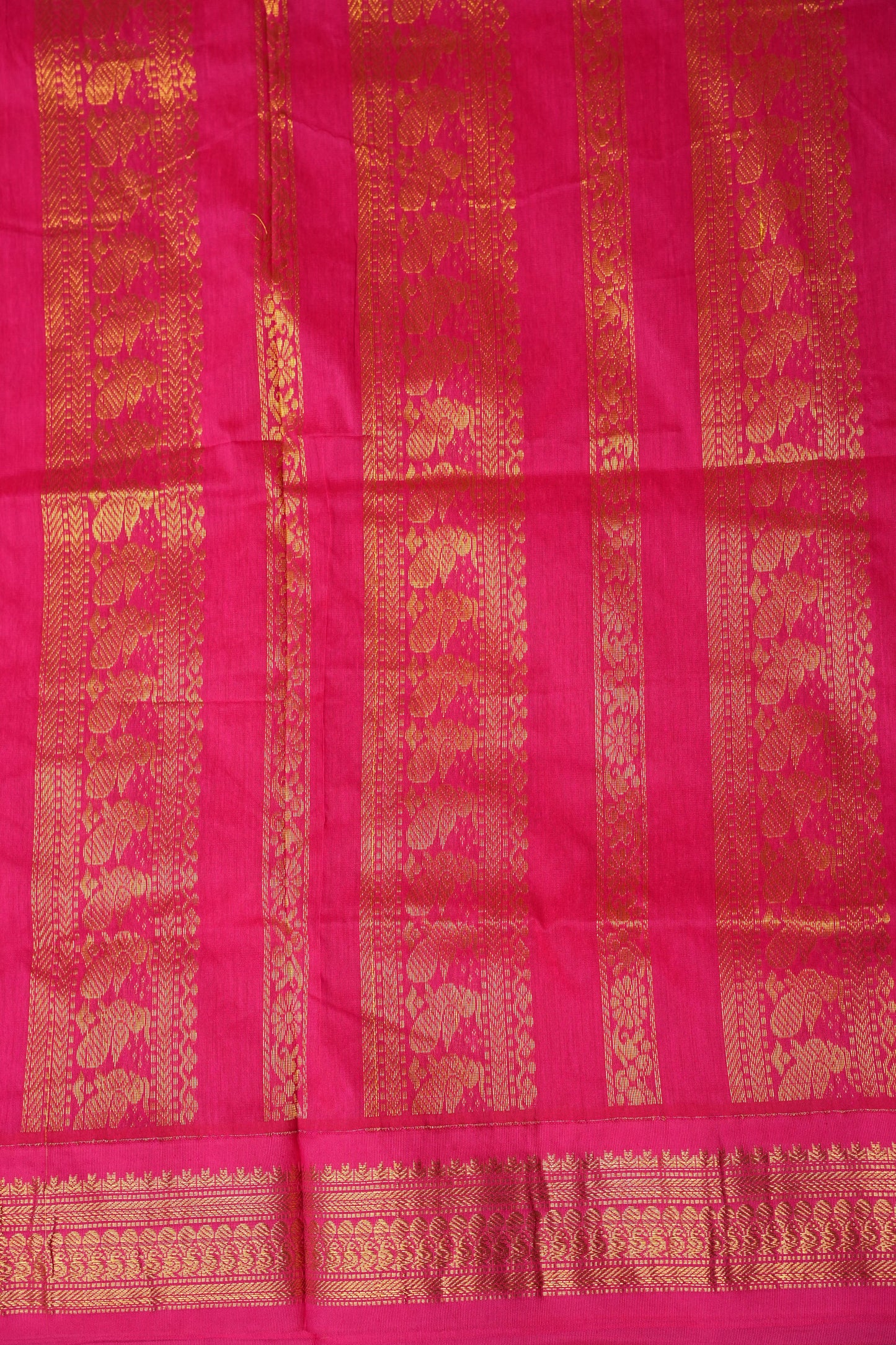 Kalyani Cotton Silk Saree - Yellow and Pink