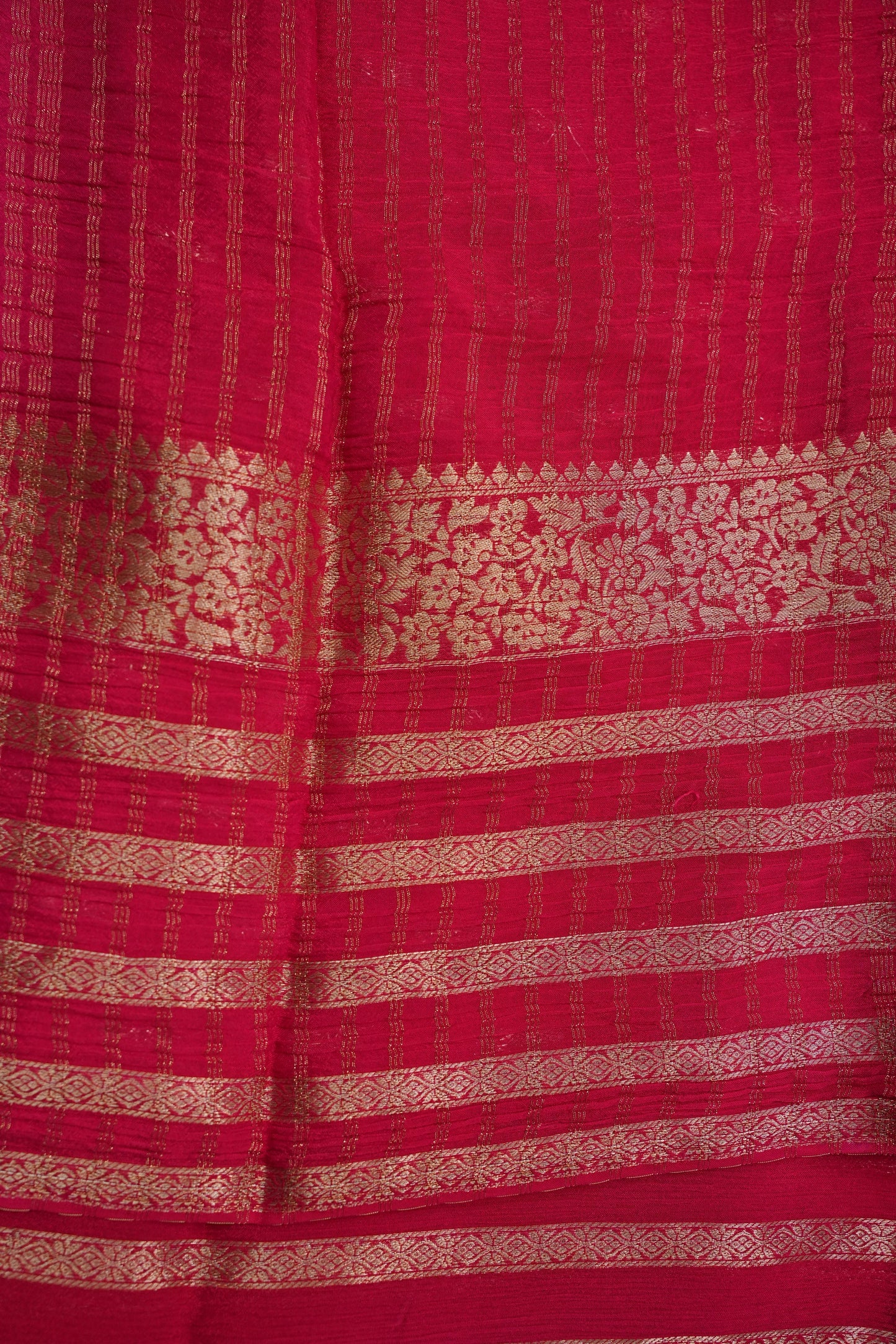 Georgette Crepe Sarees - Deep Brinjal Purple
