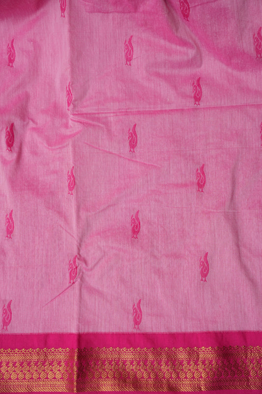 Kalyani Cotton Silk Saree - Baby Pink