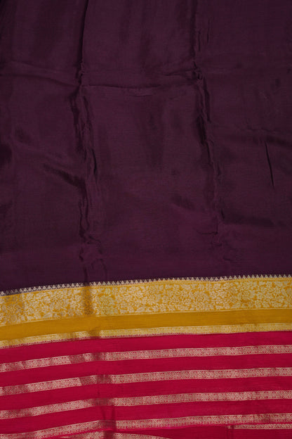 Georgette Crepe Sarees - Deep Brinjal Purple