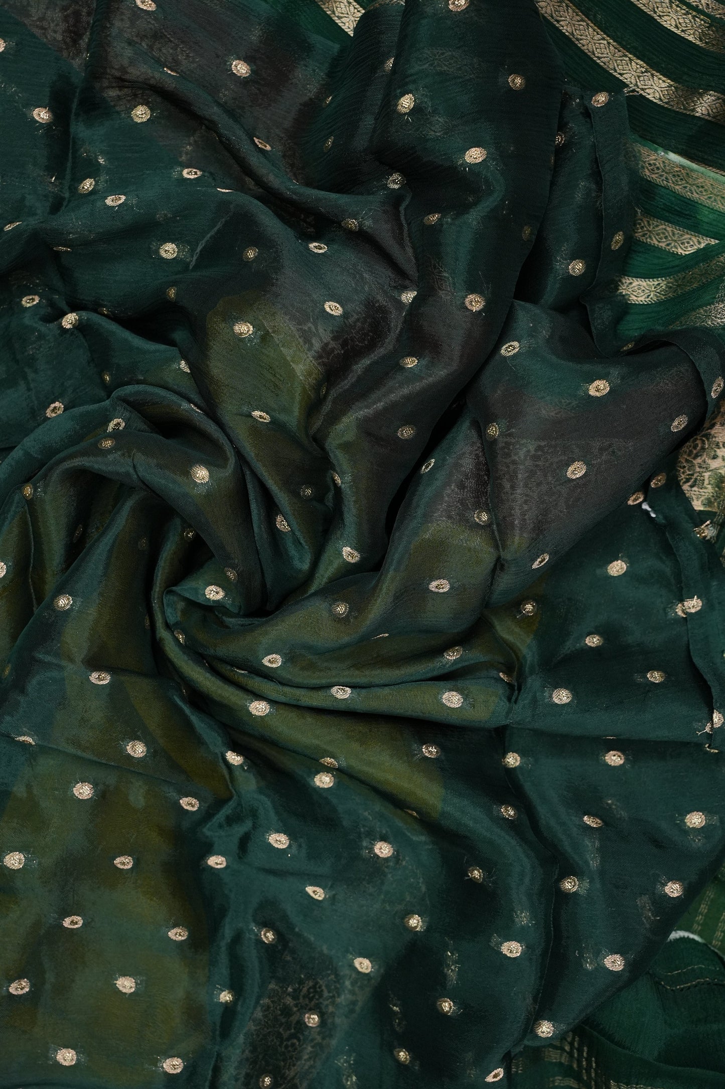 Georgette Crepe Sarees - Mustard