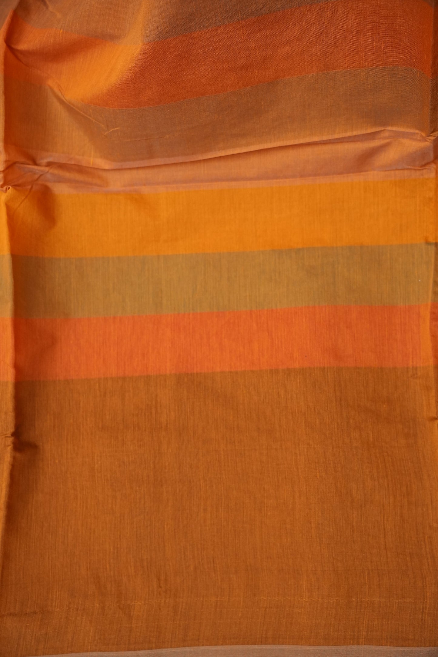Checkered Cotton Saree - Mustard Yellow