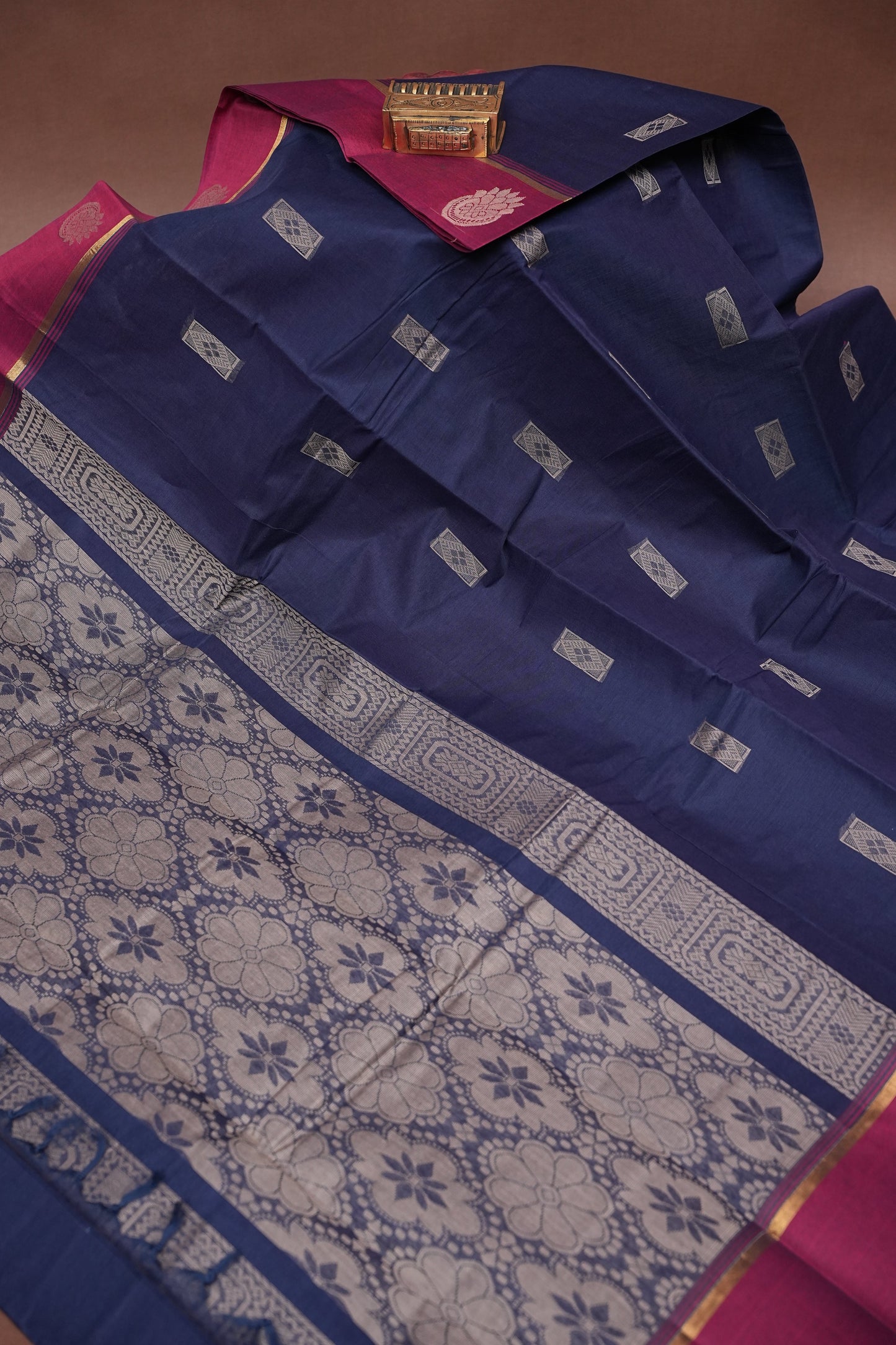 Chettinad Cotton Saree - Blue
