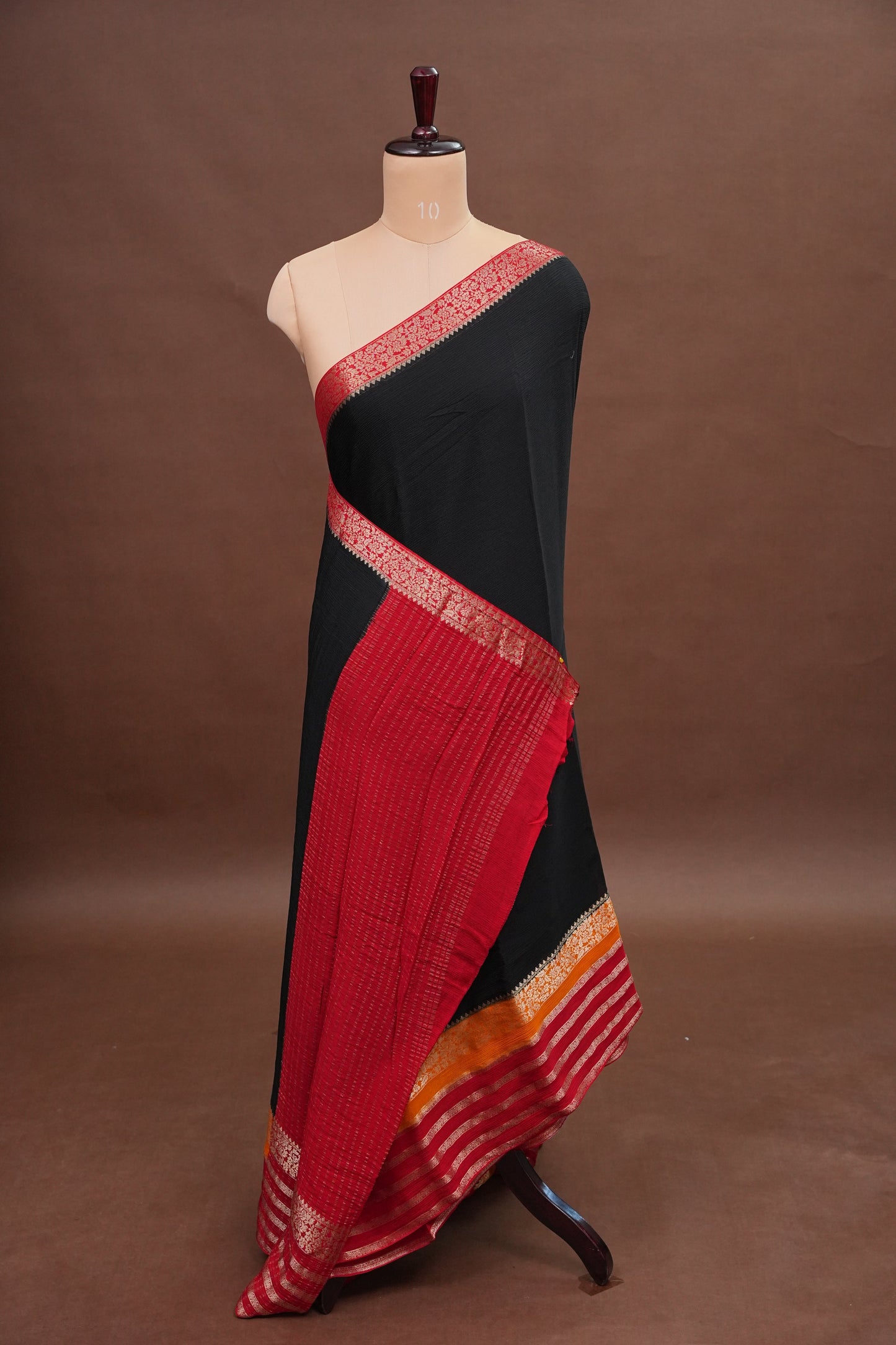 Georgette Crepe Sarees - Black