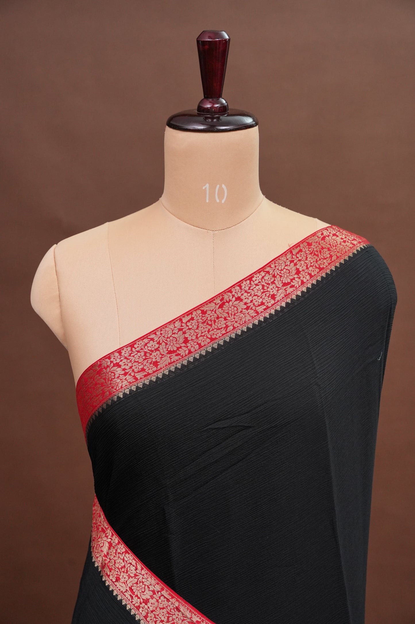 Georgette Crepe Sarees - Black