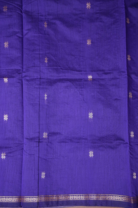 Maheshwari Silk Cotton Saree | Purple