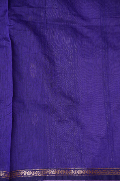 Maheshwari Silk Cotton Saree - Purple
