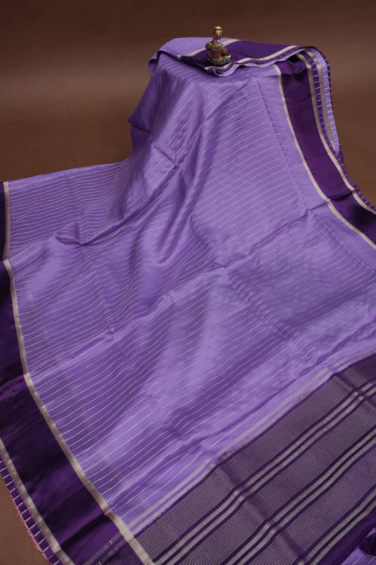 Crepe Silk Saree - Lavender