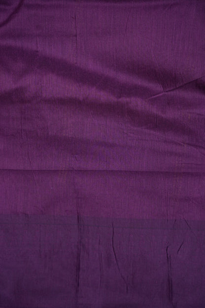 Temple Border Silk Cotton Saree - Peach and Purple