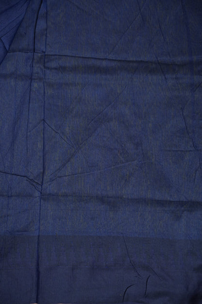 Temple Border Silk Cotton Saree - Green and Blue
