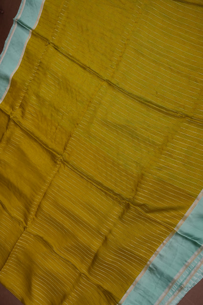 Crepe Silk Saree - Mehendi Green