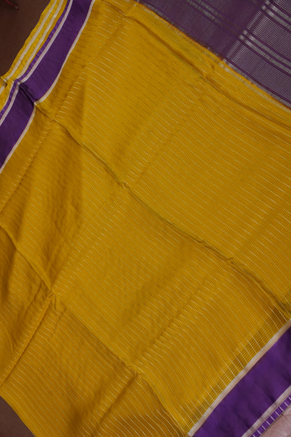 Crepe Silk Saree - Mustard
