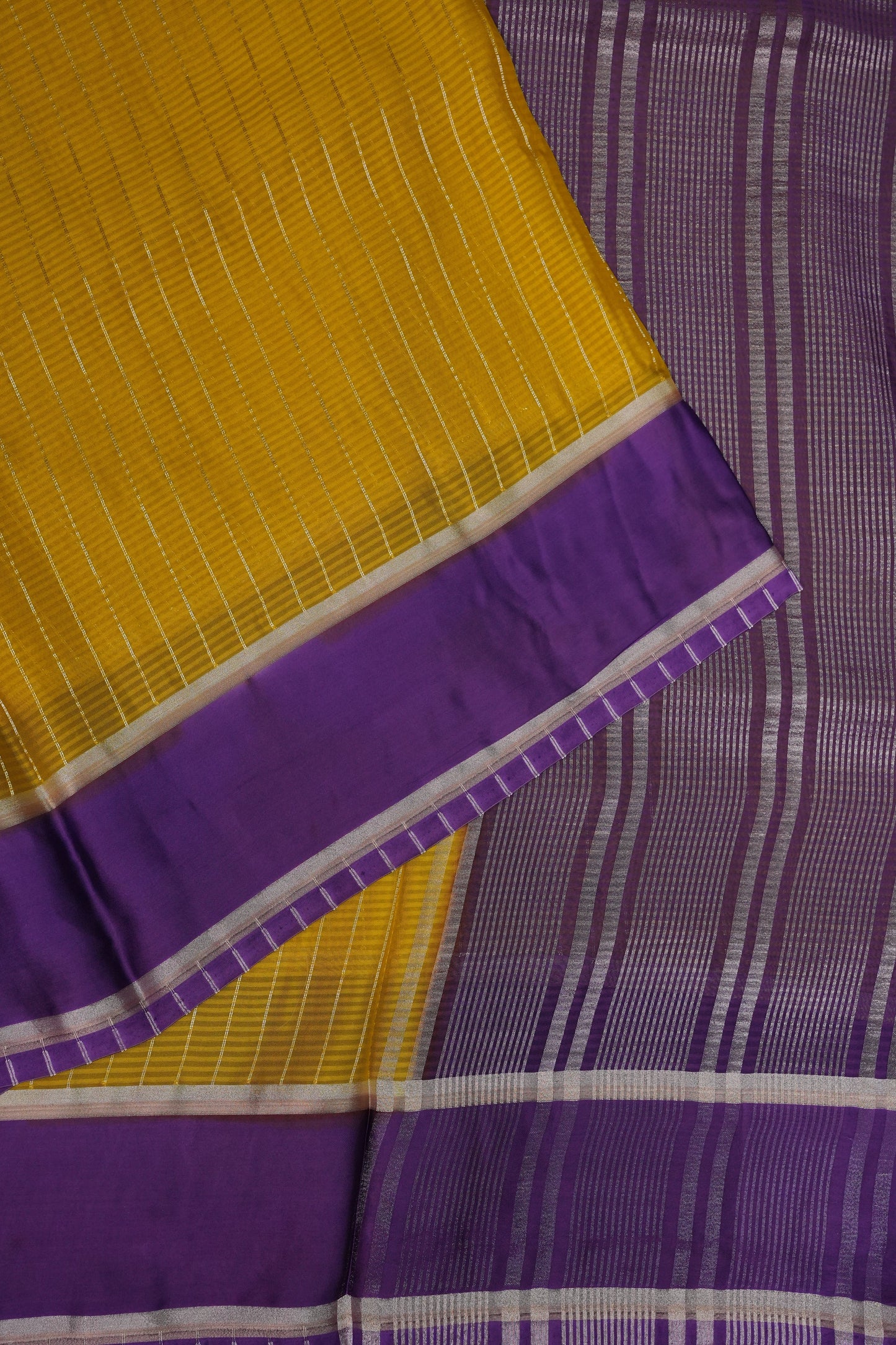 Crepe Silk Saree - Mustard