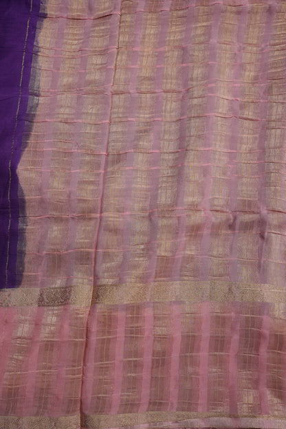 Crepe Silk Saree - Royal Purple