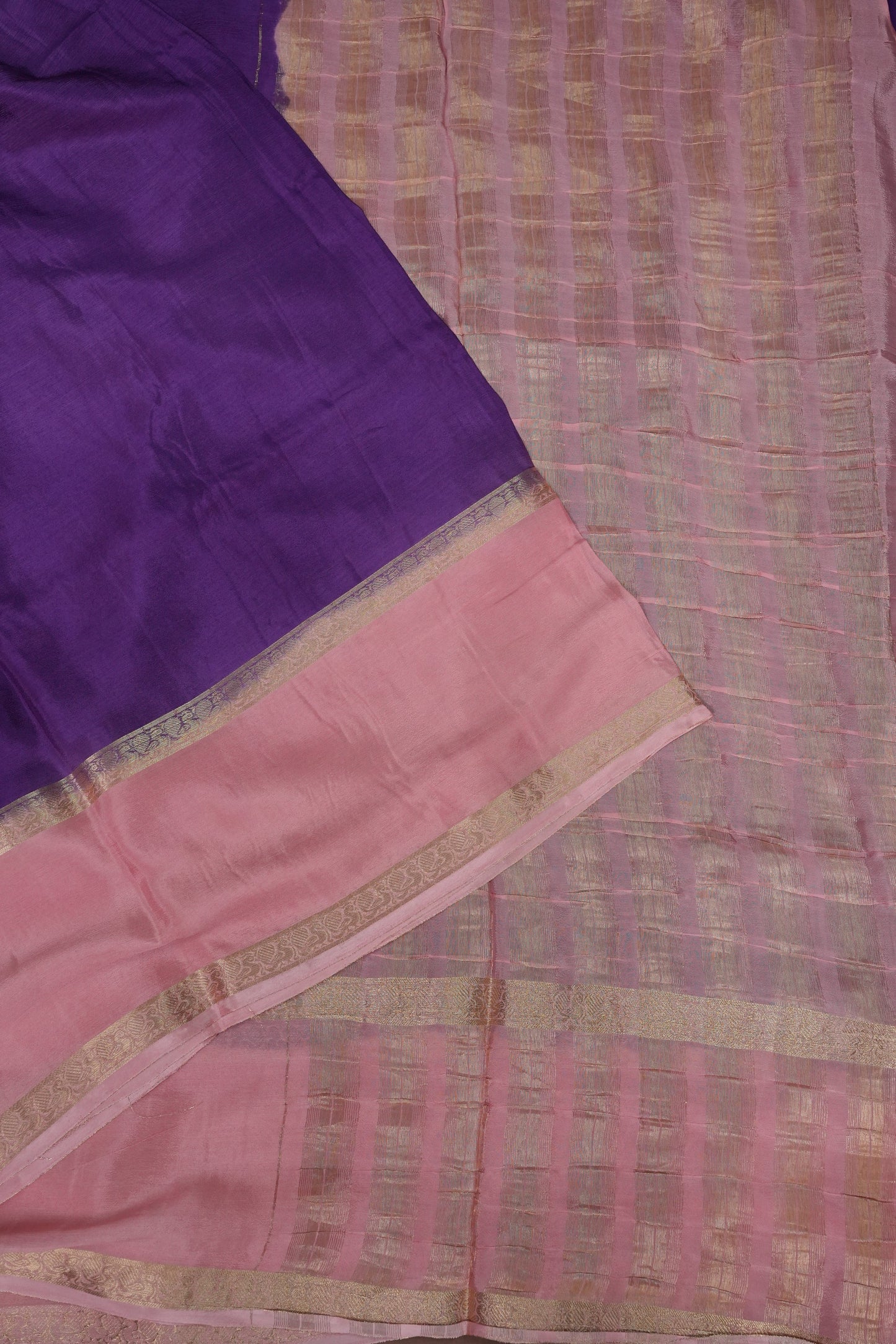 Crepe Silk Saree - Royal Purple