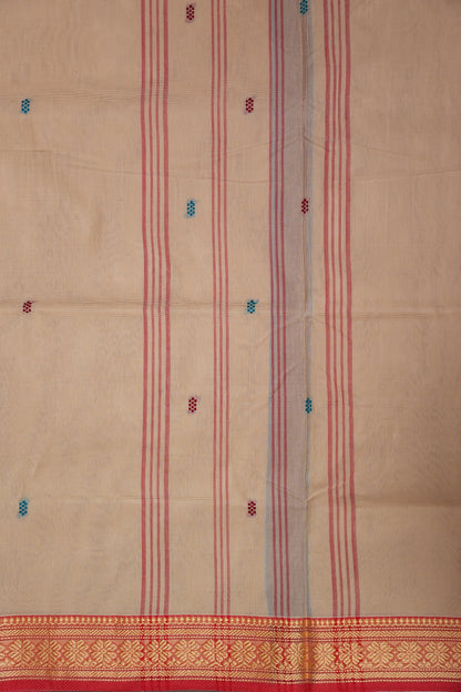 Soft Cotton Saree - Beige