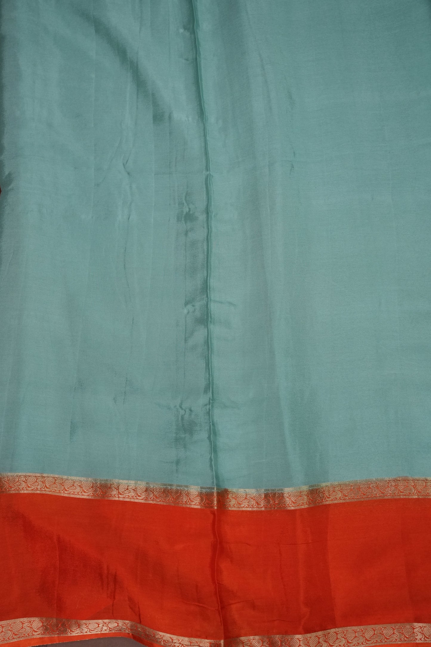 Crepe Silk Saree - Aqua Blue