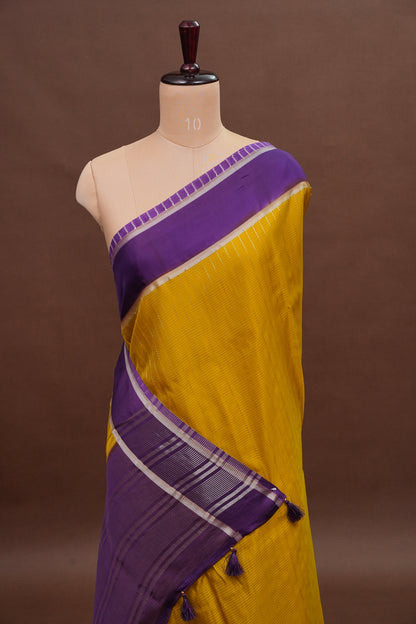 Crepe Silk Saree - Mustard