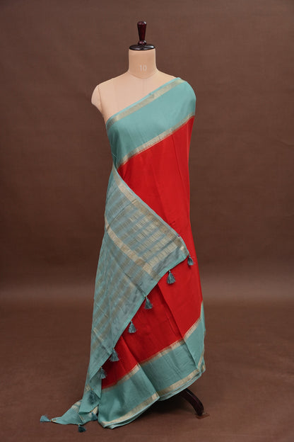 Crepe Silk Saree - Red