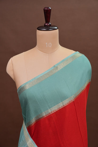 Crepe Silk Saree - Red