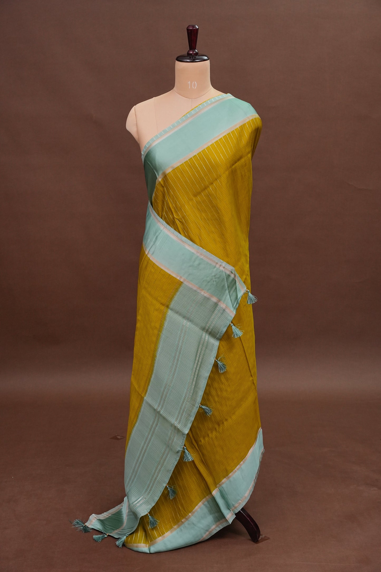 Crepe Silk Saree - Mehendi Green