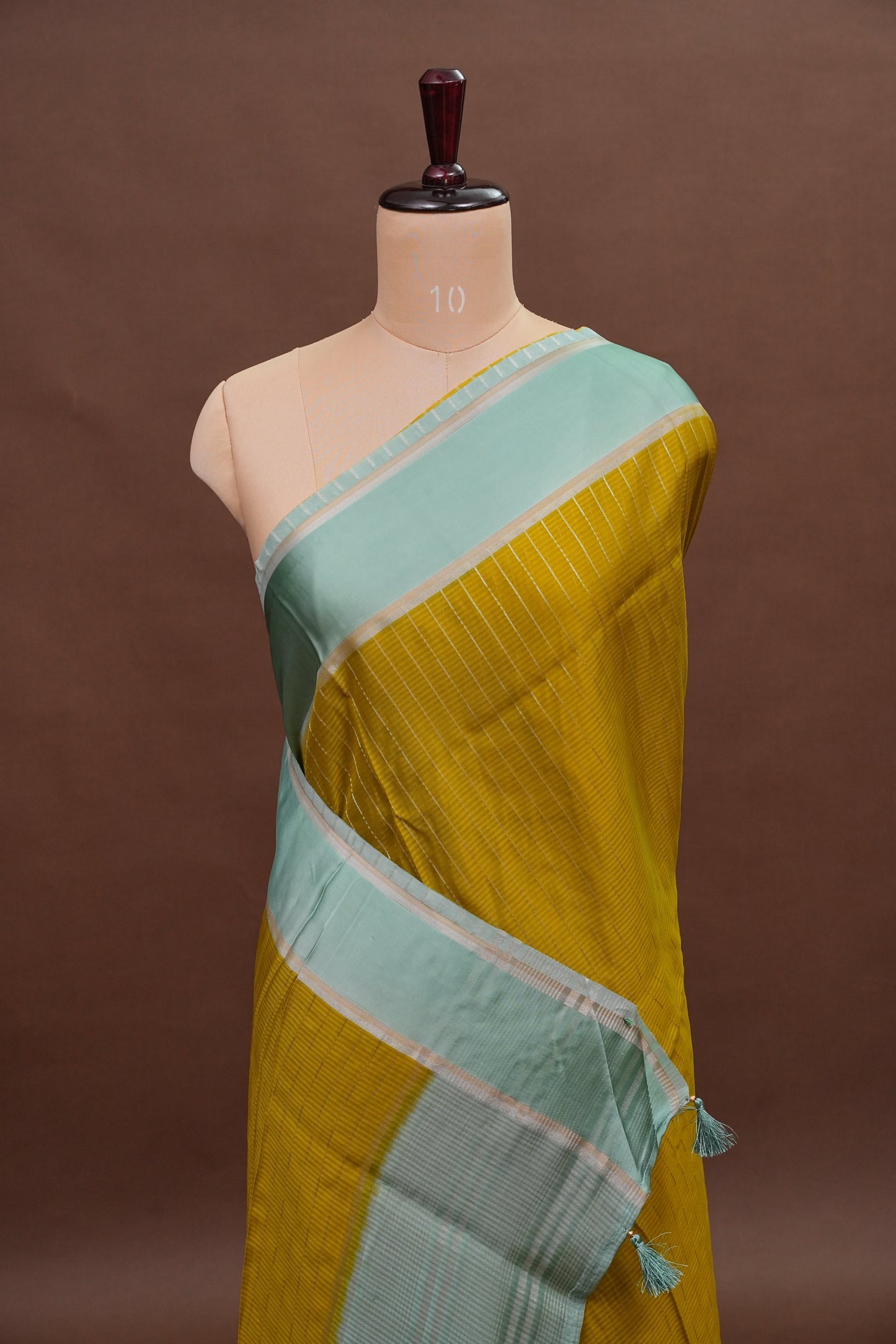 Crepe Silk Saree - Mehendi Green