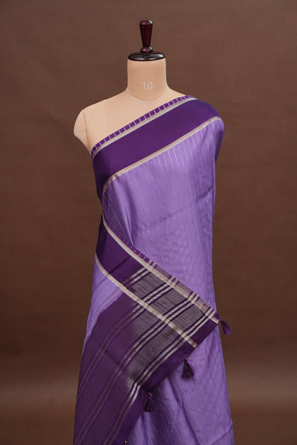 Crepe Silk Saree - Lavender