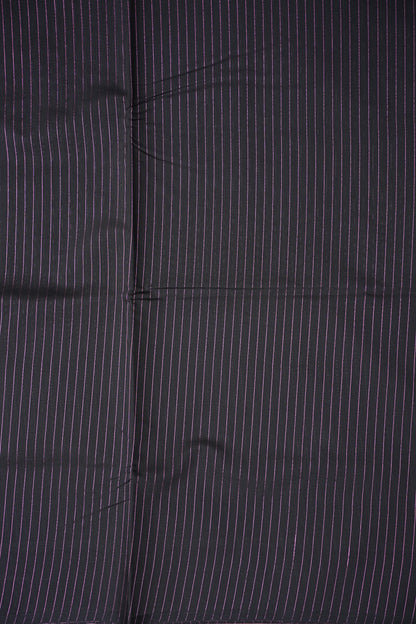 Tissued Silk Cotton Saree - Black and Rose Gold