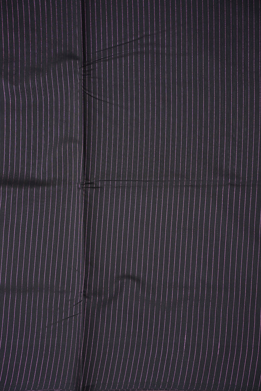 Tissued Silk Cotton Saree - Black and Rose Gold