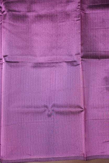 Tissued Silk Cotton Saree - Black and Rose Gold