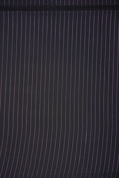 Tissued Silk Cotton Saree - Black and Rose Gold