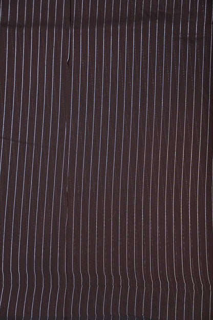 Tissued Silk Cotton Saree-Coffee and Silver